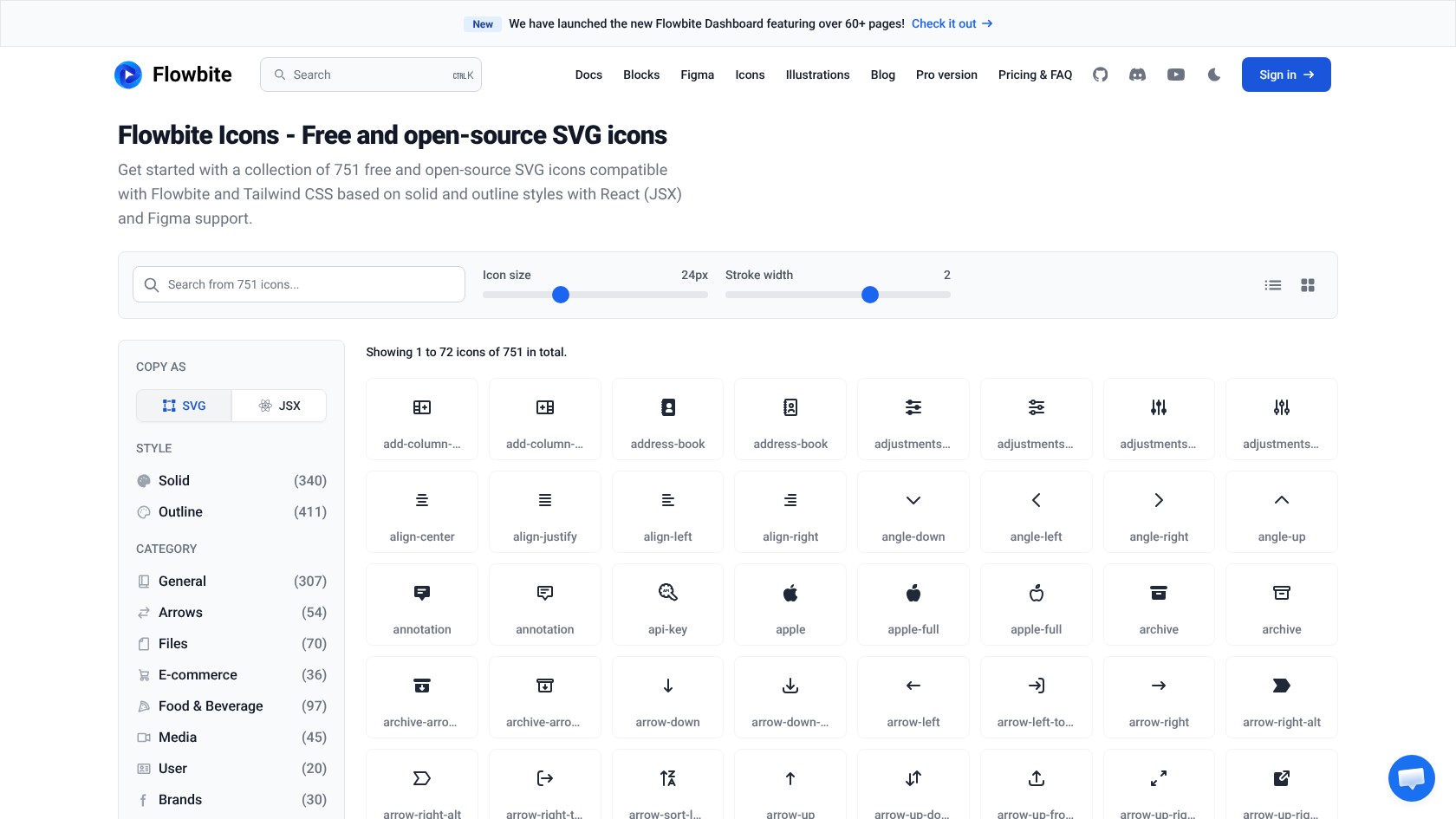 Flowbite Icons
